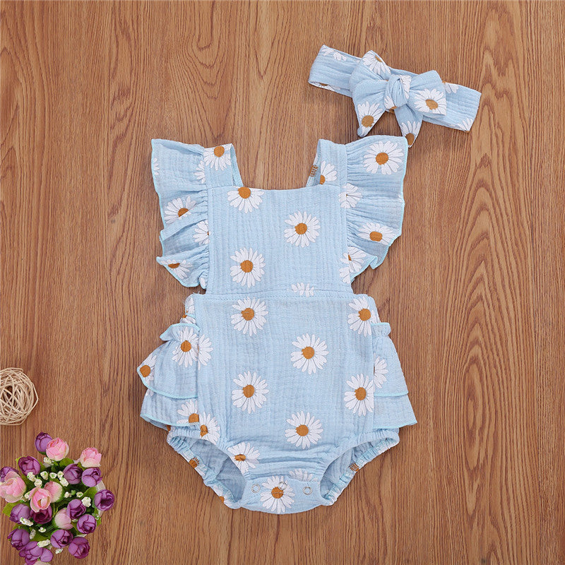 Daisy Muslin Romper & Headband